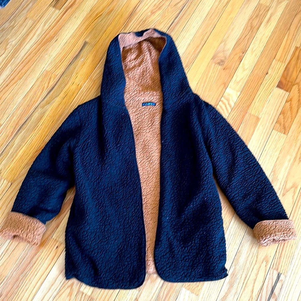 Black and Brown Sherpa "Teddy" Hoodie Jacket